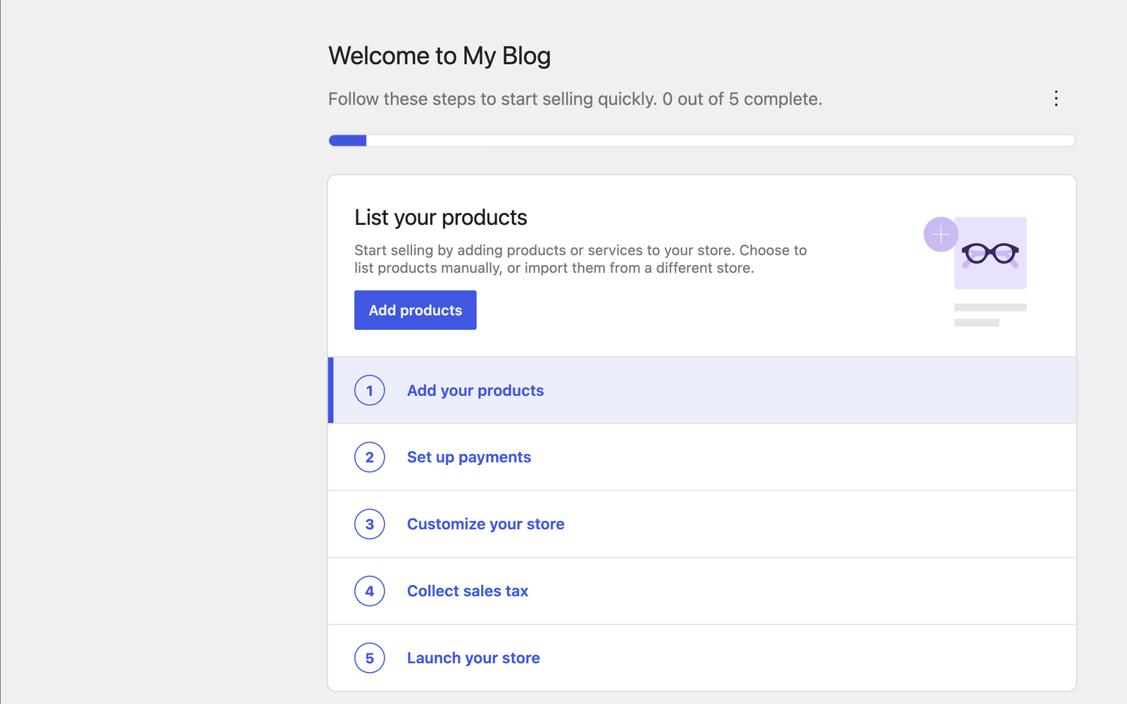 WooCommerce welcome checklist